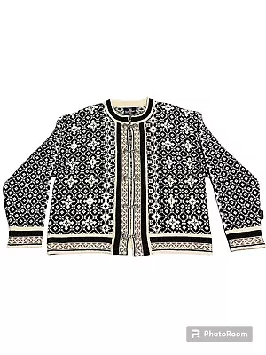 M Skjaeveland Norway Telemark Style Wool Nordic Cardigan Fair Isle Clasp Sweater • $59.99