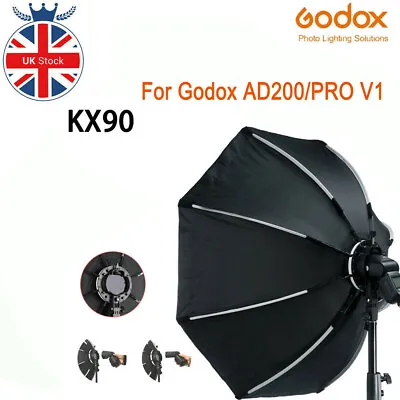 90CM Octagon Umbrella Universal Mount Flash Softbox KX90 For Godox AD200/PRO V1 • £42.99