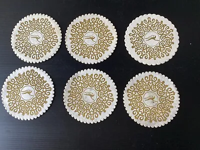 6 X Qantas “ Logo  “ Issue Coasters Scalloped • $1.93