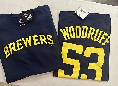 Milwaukee Brewers Mlb Brandon Woodruff Majestic Jersey Shirt (XXL) • $12