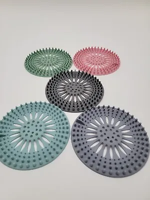 Silicone Hair Drain Catcher Hair Stopper Shower For Bathroom Bathtub Sink Set Of • £4.81