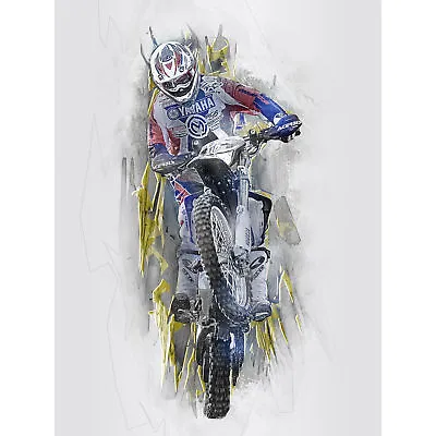 $19.50 • Buy Dirt Bike Motocross Sport Graphic Large Wall Art Print