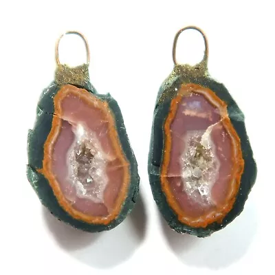 Distressed Tabasco - Tiny Mexican Geode Polished Halves With Ring  TABD175 • $18.60
