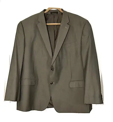 Sean John 50R Brown Blazer Sport Coat Suit Jacket Chambray  2 Button Pickstitch • $44