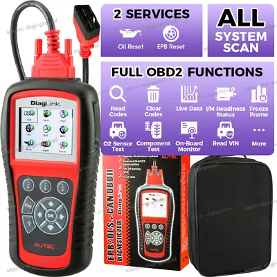 Latest Autel DIAGLINK DIY'S MAXIDIAG ELITE MD802 ALL System Diagnostic Scan Tool • $109