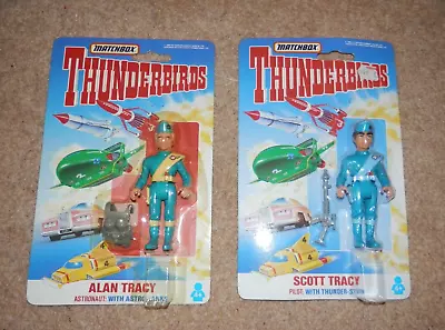 2  Vintage Thunderbirds  Carded Figures Alan And Scot Tracey • £15.99