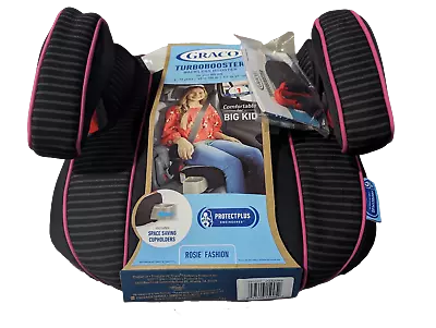 Graco Backless Booster Car Seat - Black / Pink Rosie's Fashion 40lbs - 100lbs • $32.99