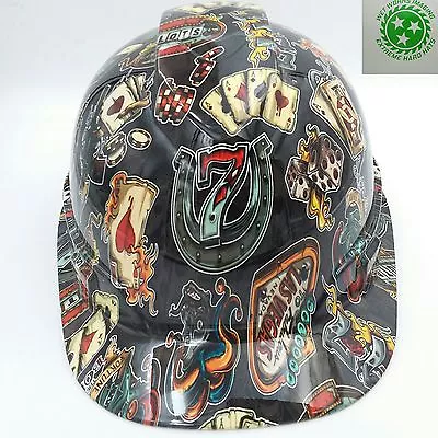 $44.99 • Buy Hard Hat CAP  Custom Hydro Dipped   OSHA Approved WICKED GAMBLER NEW 