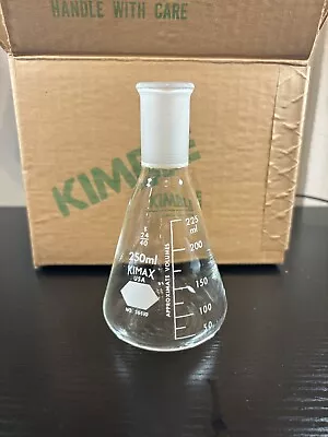 Lab Glassware- Case Of (6) Kimax 250ml Erlenmeyer Flask No.2651024/40 • $49.99