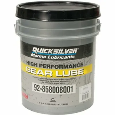 OEM MerCruiser High Performance Gear Lube SAE 90 - 5 Gallon Pail 92-858008Q01 • $280.94