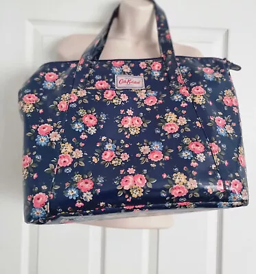 WOMEN'S BAG Cath Kidston Blue Floral Oil Cloth Shopper Medium   • £24.99