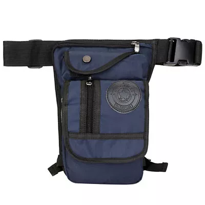 Drop Leg Bag Motorcycle Tactical Hiking Thigh Bag Fanny Waist Pack Pouch Blue • $9.49