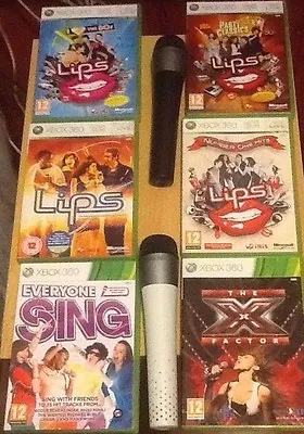 (Lips) Party Classics Love 80s  1 Hits Everyone Sing Games Xbox 360 Mics .Party • £54.99