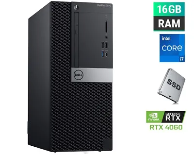 I7 16GB RAM Gaming Office PC Desktop 1TB SSD RTX 4060 8GB WIFI Win 11 • $998