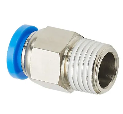 Pneumatic Push In Air Fittings - Male Connector 1/4 Hose - 1/4 NPT Thread • $26