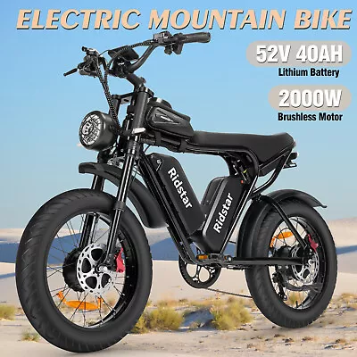 Ridstar 1000/1500/2000W E-Bike 15/20/23/40Ah City Snow Mountain Electric Bike US • $899.89