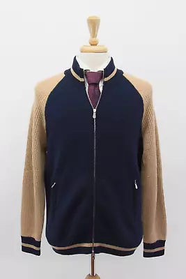 NWT $5500 Brunello Cucinelli Men Cashmere Blend Knit Bomber Jacket 50/ 40US A242 • $1100.75