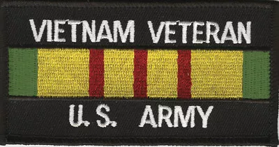 US Army Vietnam Veteran Embroidered 4 X2  Patch USMC Military FAST US SHIP • $5.95