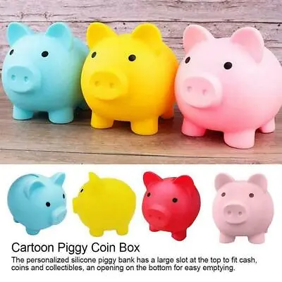 £5.36 • Buy Piggy Bank Saving Coins Money Box Cash Fun Gift Plastic Pig    Children Kids