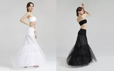 Bridal Mermaid Fishtail Petticoat Slip Full Shape Floor-Length Dress Gown Party • $15.99