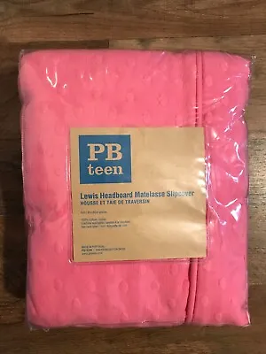 Pottery Barn Teen Lewis Headboard Matelasse Slipcover Full Size Pink NWOP • $79.99