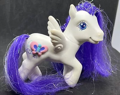 2004 My Little Pony G3 Cloud Climber White Pegasus Tinsel Hair 3D Cutie Mark MLP • $12