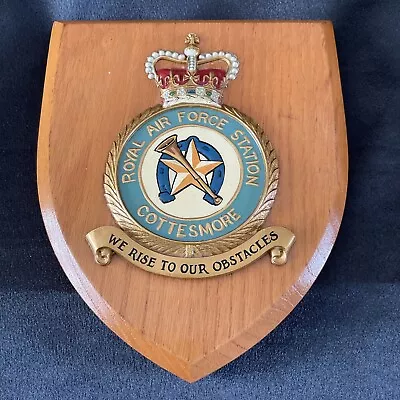 Rare/Vintage Royal Air Force RAF COTTESMORE Mess Wall Plaque/Shield-Hand-painted • £49.99