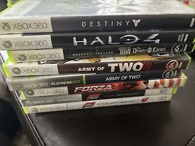 $29.99 • Buy 8 Game Lot BUNDLE Xbox 360 Destiny Forza 2 3 4 Army Of Two Halo 4 Tested
