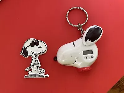 Vintage Snoopy Key Chain And Magnet • $15.50