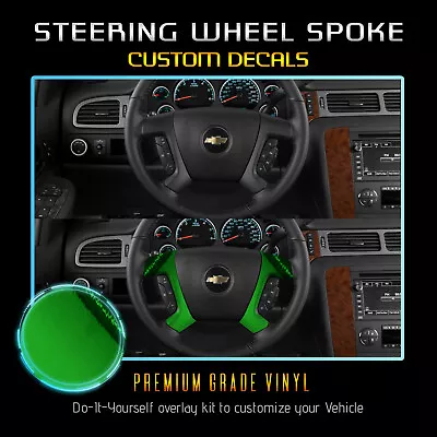 Steering Wheel Spoke Decal Cover Fit 2008-2013 GMC Sierra ALL - Chrome Mirror • $10.50