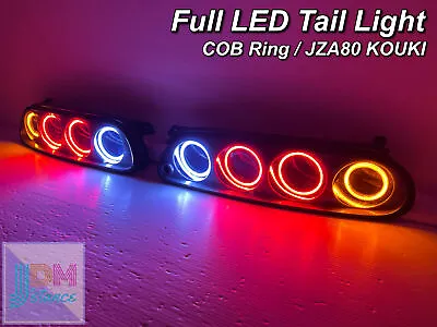 JDM Toyota Supra JZA80 MK4 S2 COB Ring Full LED Tail Light OEM Processed Set 2PC • $1098