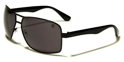 $9.99 • Buy Mens Aviator Sunglasses Rectangle Curved Frame Dark Brow Bar Casual 400UV Khan