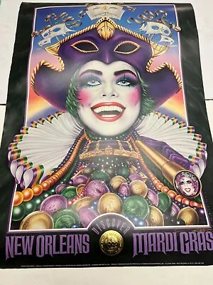 Mardi Gras New Orleans February 1992 Poster. VTG. Original. Andrea Mistretta. • $34.97