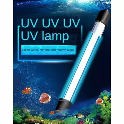UV Sterilization Lamp Germicidal Disinfection Lamp For Aquarium Fish Tank Pond • £7.50