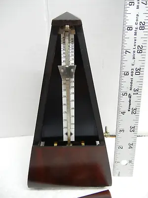 Vintage Wittner Metronome Wind Up Wood Finish Made In Germany - Tested Working • $75