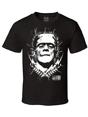 Men Printed Frankenstein Movie Thunder Halloween Skeleton Funny MMA Tee T-Shirt • $12.99
