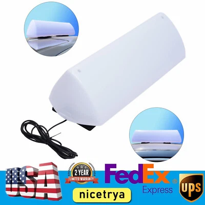 $30.40 • Buy Taxi Sign Cab Roof Top Blank Car Magnetic Sign Lamp 12V LED Light Waterproof NEW