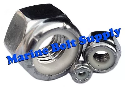 Type 316 Stainless Steel Nylon Insert Lock Nuts (Sizes 4-40 To 1/2-13) • $10.95