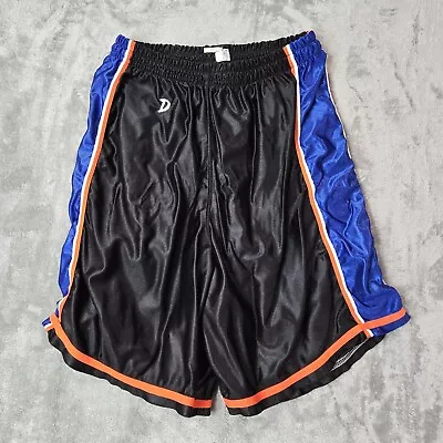 DeLong Shorts Mens Large Black Blue Orange Nylon Athletic Basketball USA Made  • $18.50