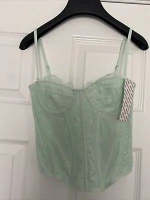 $74.56 • Buy Urban Outfitter Light Blue Out From Under Corset Top Small NWT