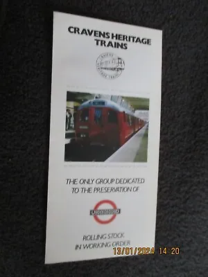 London Underground Cravens Heritage Trains Group Leaflet 1997 • £1