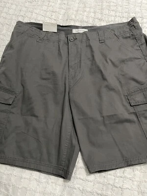 $19.54 • Buy MENS NEW SIZE 42 Cargo Plain Grey Shorts Unwanted Gift 🎁