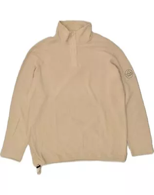 MURPHY & NYE Mens Button Neck Sweatshirt Jumper XL Beige Cotton AF73 • £16.10