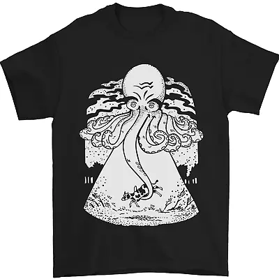 $18.72 • Buy Alien Octopus Kraken Cthulhu Cow UFO Mens T-Shirt 100% Cotton