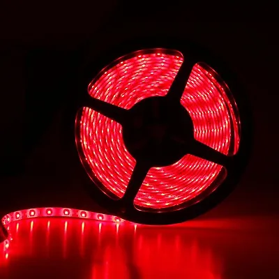 Waterproof 12V 5M 2835 SMD 300 Leds Red LED Strip Lights Car Boat Caravan • $10.89