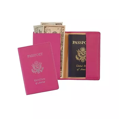 Royce Leather Stamped Passport Jacket WildBerry RFID-202-WB-5 • $43.37