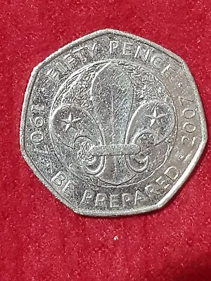 50p Coin Scouts  2007 100th Anniversary Be Prepared Scouting Circulated • £2.24