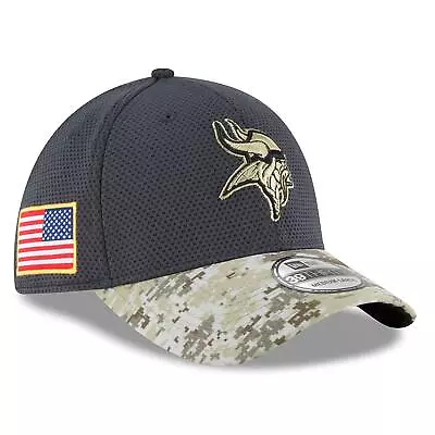 Rare NWT Minnesota Vikings Salute To Service 16 New Era 39Thirty Flex Hat Cap • $89.99