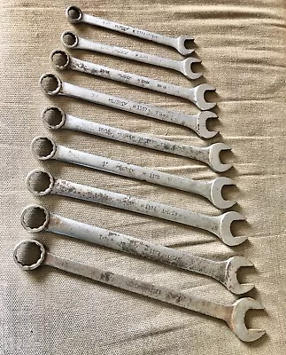 Vintage Husky 9 Pc SAE Combination Wrench Set 5/8  To 1-1/4  - Made In USA • $39.99