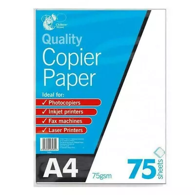 A4 High Quality Printer Paper For Inkjet / Laser & Copier Paper 75 Sheet 75 GSM • £2.99